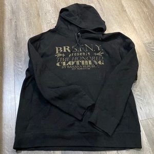 Banana Republic Black Hooded Sweatshirt